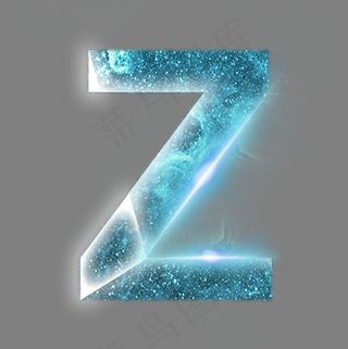 炫酷星空光效分割数字Z