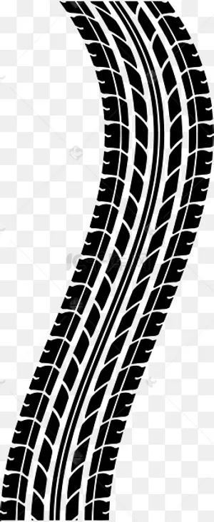 黑色卡通矢量轮胎轨迹图形 黑色卡通矢量轮胎轨迹图形