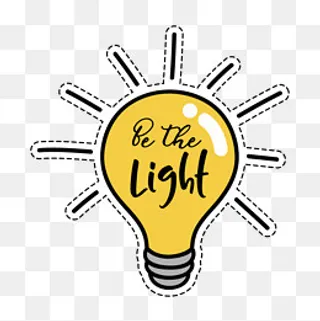 金色灯泡图标贴纸