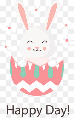 复活节彩蛋里的兔子,免抠元素