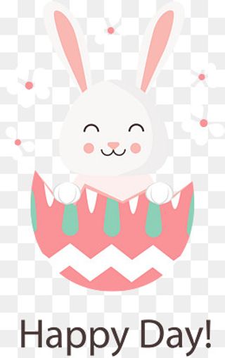 复活节彩蛋里的兔子,免抠元素