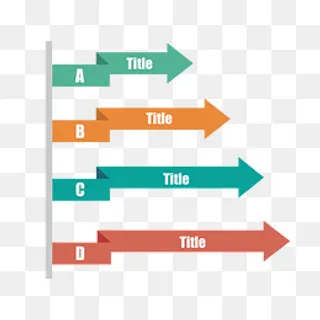 PPT装饰分类箭头条例,免抠元素