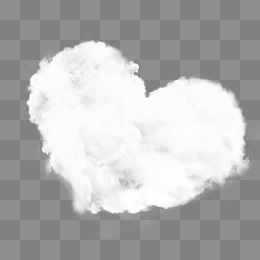 心形云朵,免抠元素