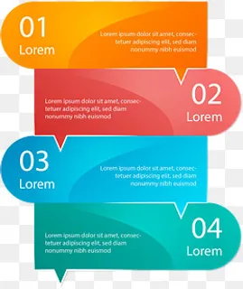 矢量手绘彩色步骤图,免抠元素