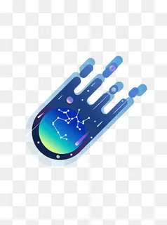 七夕情人节绚丽银河矢量元素,免抠元素