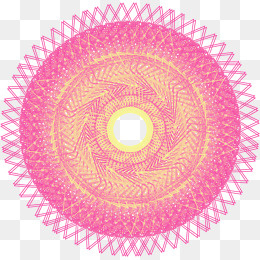 唯美彩色圆形图案元素,免抠元素