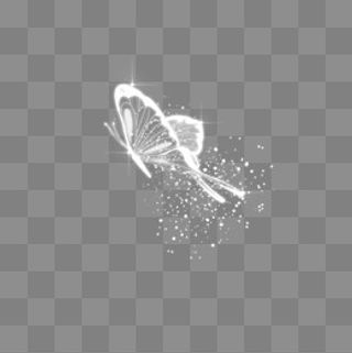 手绘卡通唯美蝴蝶,免抠元素