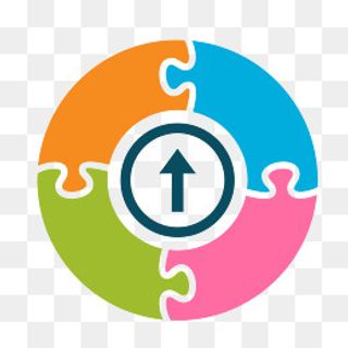 矢量圆形拼图ppt边框素材