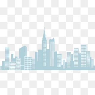 手绘城市高楼剪影,免抠元素