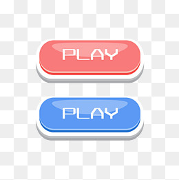 蓝色游戏play按钮,免抠元素