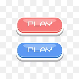 蓝色游戏play按钮,免抠元素(2500*2500px)