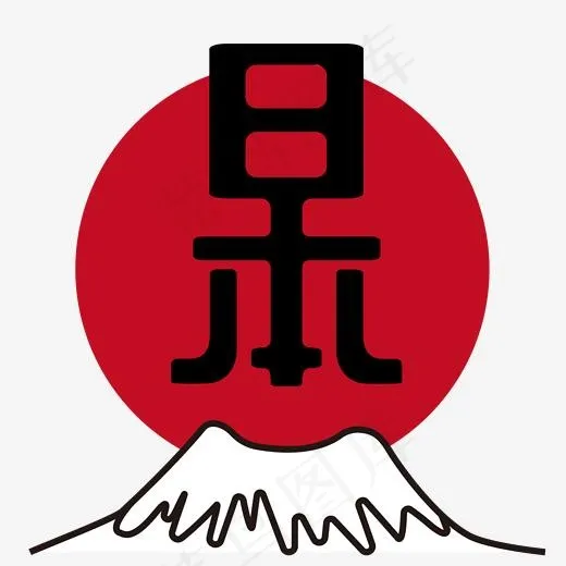 日本富士山复古主题(2000*2000px)
