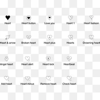 心形爱心线型矢量图标icon,免抠元素