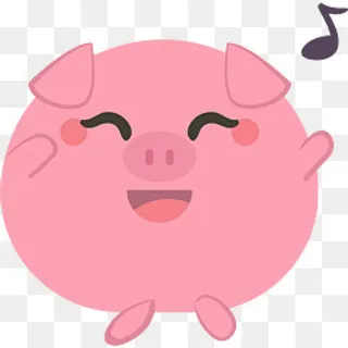 开心小猪,免抠元素