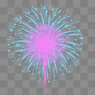 烟花爆竹彩色礼花元素,免抠元素