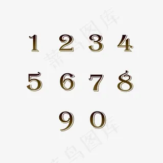 菜鸟图库渐变立体风格免扣数字