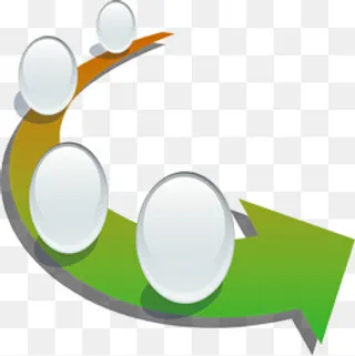 箭头球形流程图,免抠元素