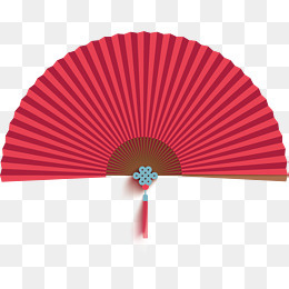 中式的广场舞蹈扇子,免抠元素