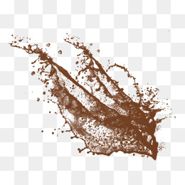 棕色飞溅喷射形状,免抠元素