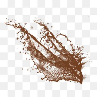 棕色飞溅喷射形状,免抠元素