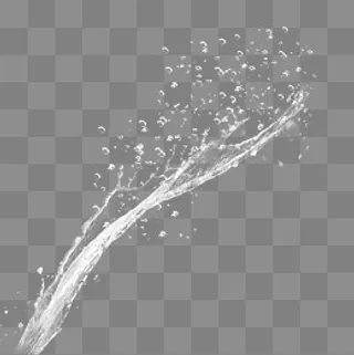 清新水花水浪元素,免抠元素