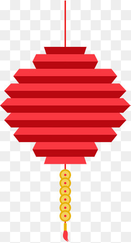 春节红色灯笼挂饰,免抠元素