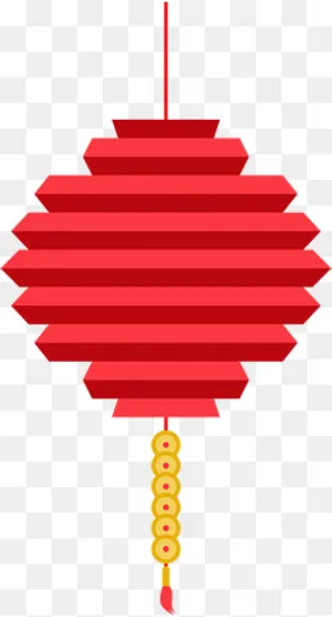 春节红色灯笼挂饰,免抠元素