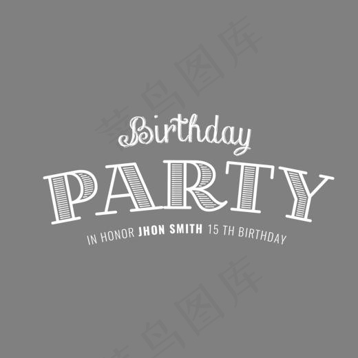 创意风格生日快乐Happy Birthday艺术字设计图