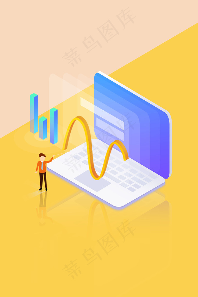 2.5d大气卡通立体几何背景背景图片素材,背景元素