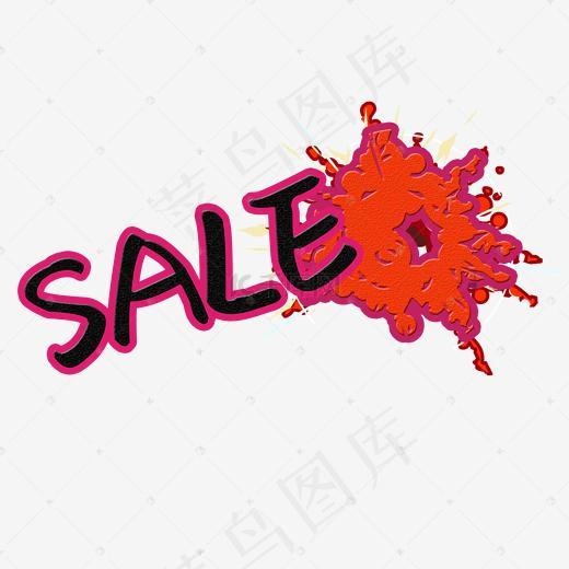 手绘创意sale字体设计(2000*2000px)ai矢量模版下载