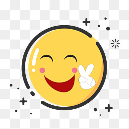 手绘MBE风格笑脸QQ表情,免抠元素