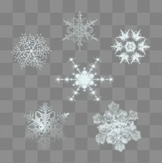 北风呼啸雪花飘飘     洁白雪花,免抠元素