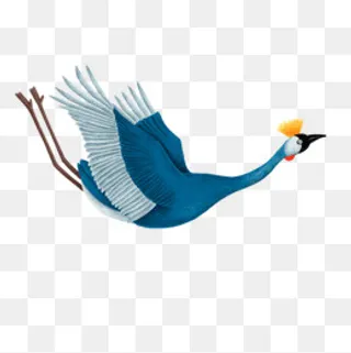 手绘复古日式和风仙鹤,免抠元素