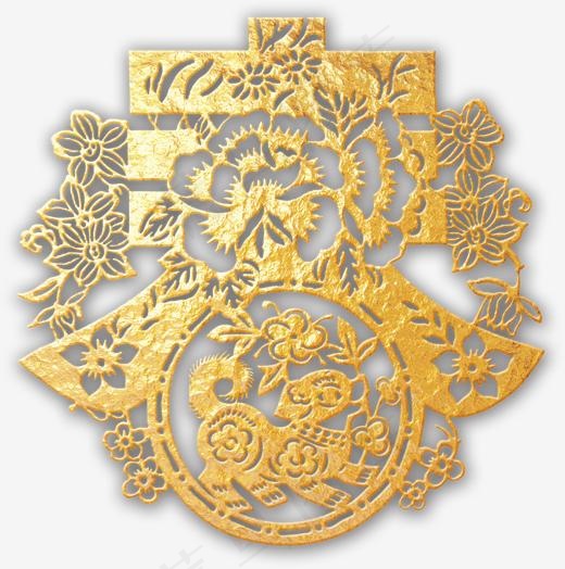金色中国风春艺术字(1476*1485px)