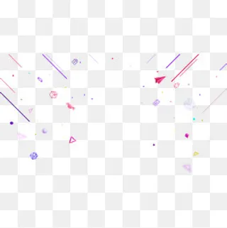 彩色斜线几何图像,免抠元素