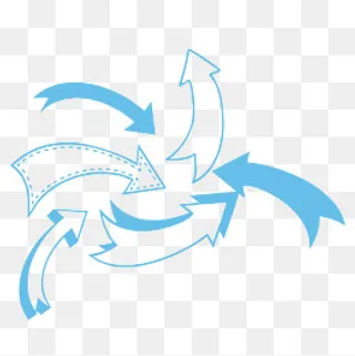 科技箭头方向指示工具图标,免抠元素