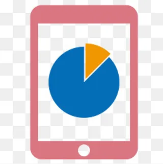 矢量平板电脑扇形图表信息图,免抠元素