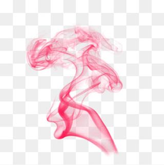 平面设计云雾红色云烟,免抠元素