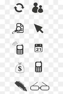 手机电脑常用图标素材,免抠元素