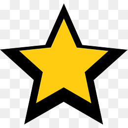 黑色潮流五角星,免抠元素