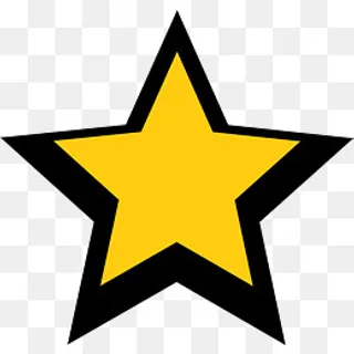 黑色潮流五角星,免抠元素