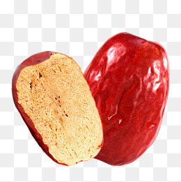 两半红枣设计素材,免抠元素