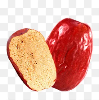 两半红枣设计素材,免抠元素