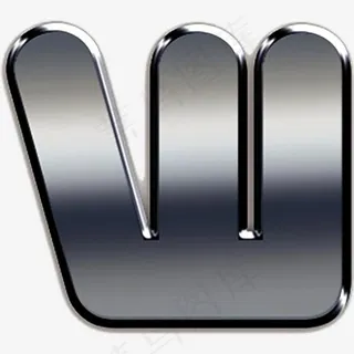 卡通手绘英文字母W