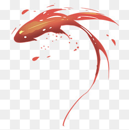 锦鲤飞跃新春静好,免抠元素