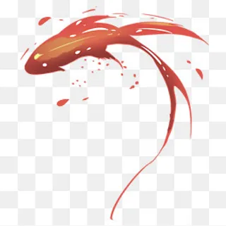 锦鲤飞跃新春静好,免抠元素