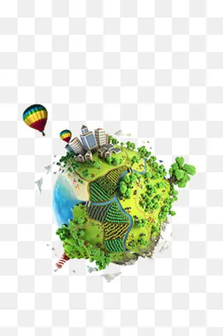 地球日创意素材免抠PSD,免抠元素