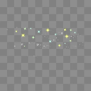 卡通彩色星星星空效果矢量元素,免抠元素