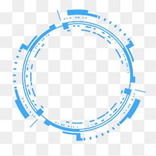 科技感大数据装饰人工智能几何圆,免抠元素