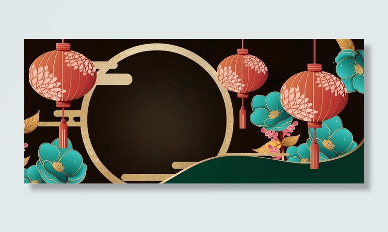 新年传统几何黑色背景背景图片素材,背景元素